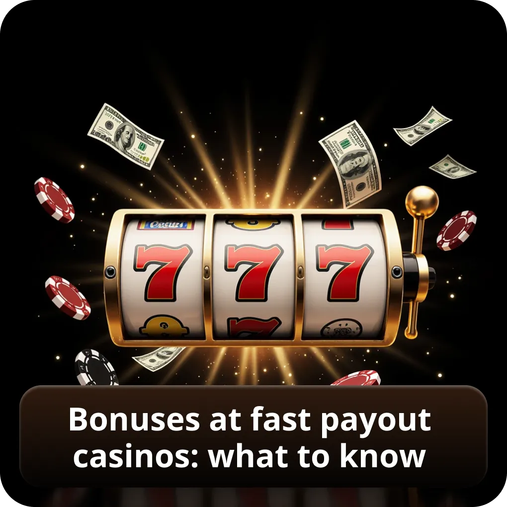 Bonuses at fast payout casinos: what to know