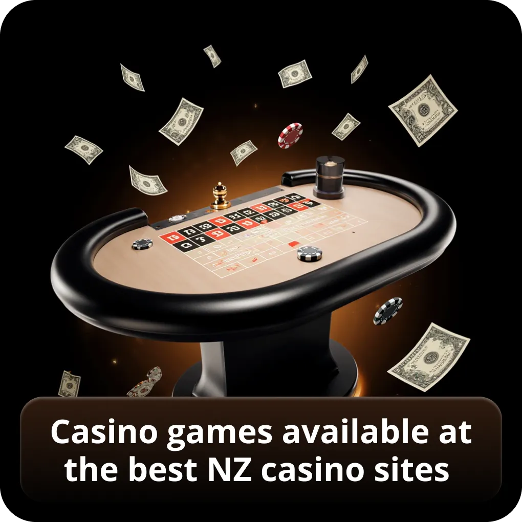 Casino games available at the best NZ casino sites