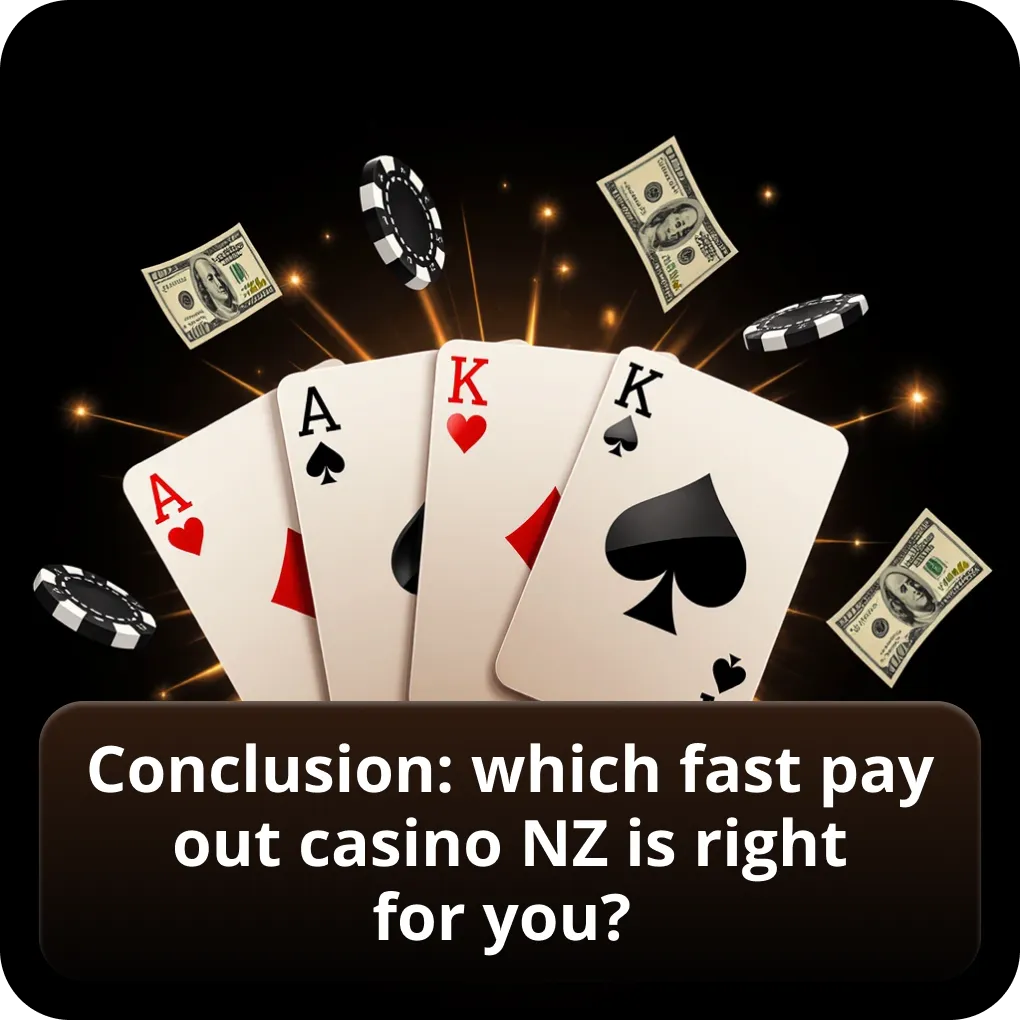 Conclusion: which fast payout casino NZ is right for you?