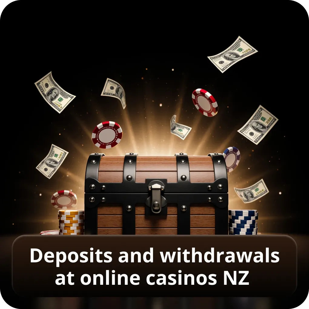 Deposits and withdrawals at online casinos NZ
